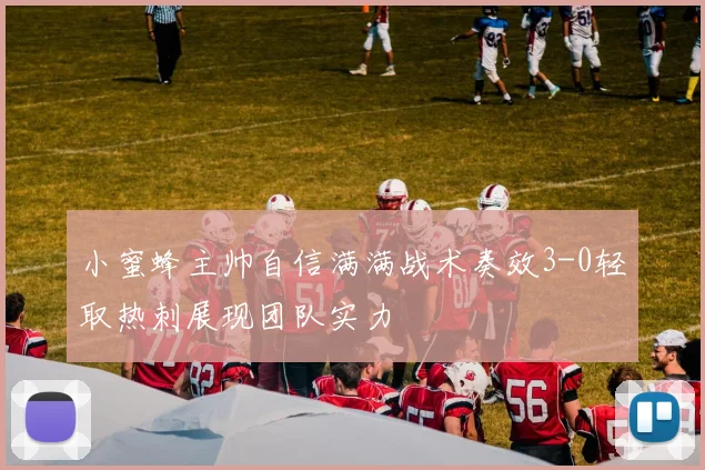小蜜蜂主帅自信满满战术奏效3-0轻取热刺展现团队实力